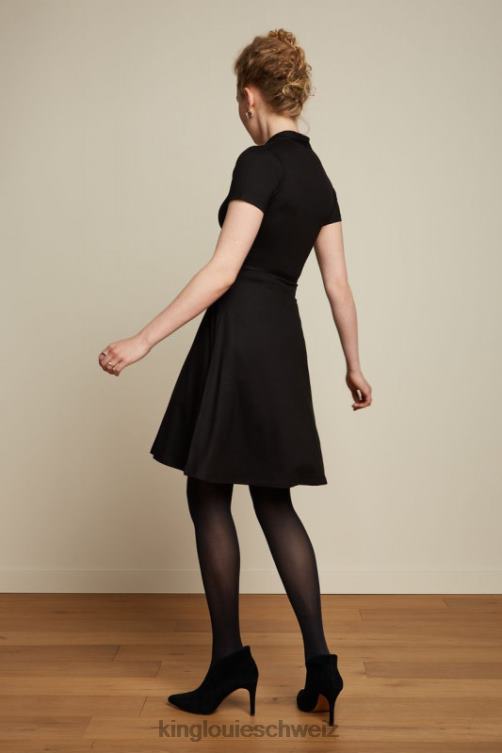 Frauen Emmy Kleid Ecovero Classic King Louie Schwarz Bekleidung LP84R31
