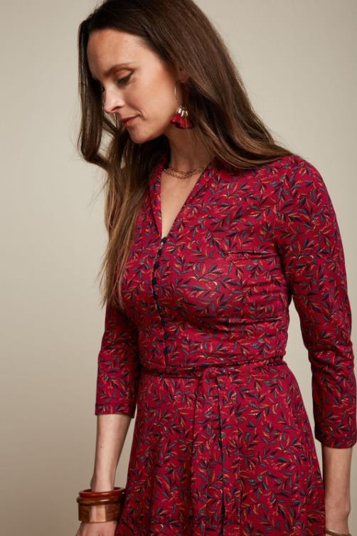 Frauen Emmy Kleid Vinti King Louie Kirschrot Bekleidung LP84R5