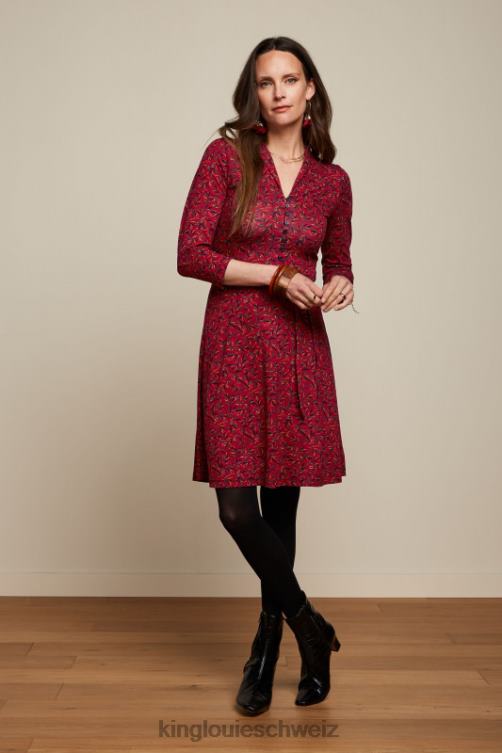 Frauen Emmy Kleid Vinti King Louie Kirschrot Bekleidung LP84R5