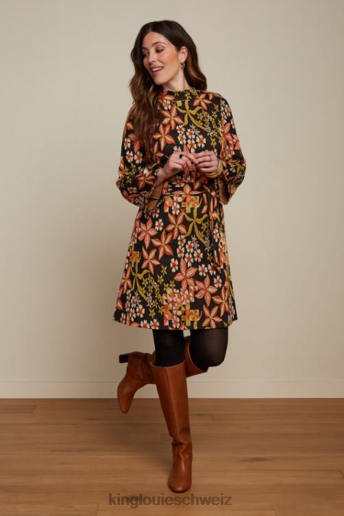 Frauen Heloise Tunikakleid Morgane King Louie Schwarz Bekleidung LP84R25