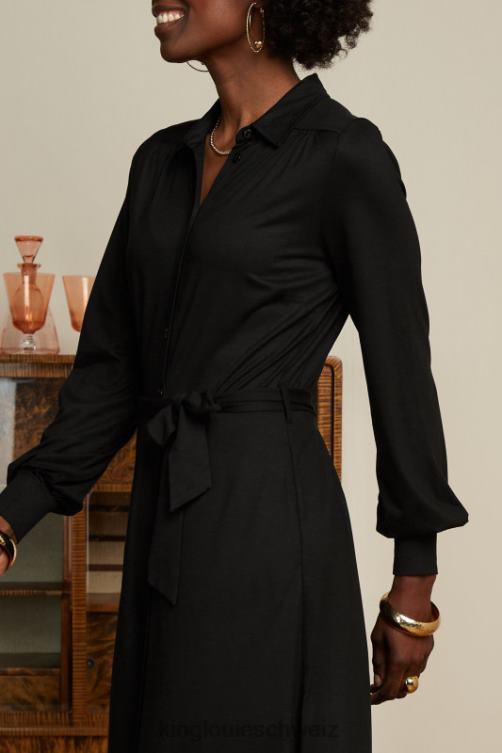 Frauen Maisie Kleid Ecovero Classic King Louie Schwarz Bekleidung LP84R3