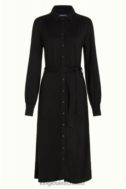 Frauen Maisie Kleid Ecovero Classic King Louie Schwarz Bekleidung LP84R3