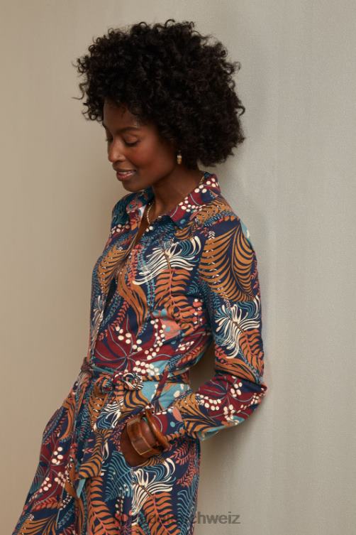 Frauen Maisie-Kleid Nachtigall King Louie Blau Bekleidung LP84R11