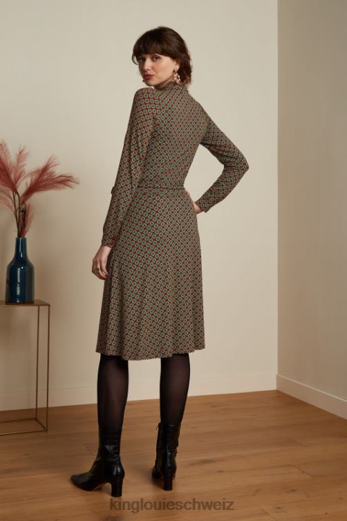 Frauen Sheeva-Kleid staubig King Louie Cabernet-Rot Bekleidung LP84R22