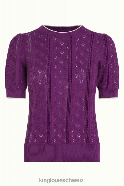 Frauen Agnes Puff-Top Herrero King Louie funkelndes Lila Bekleidung LP84R101