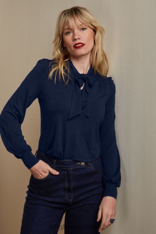 Frauen Amalia Top Ecovero Licht King Louie Abendblau Bekleidung LP84R38