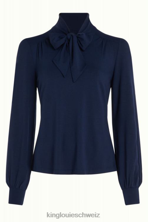 Frauen Amalia Top Ecovero Licht King Louie Abendblau Bekleidung LP84R38