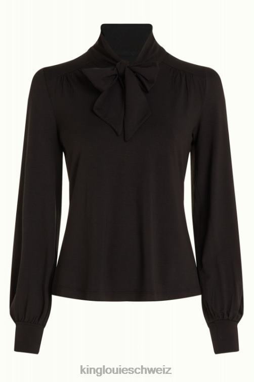 Frauen Amalia Top Ecovero Licht King Louie Schwarz Bekleidung LP84R35