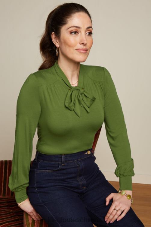 Frauen Amalia Top Ecovero Licht King Louie olivgrün Bekleidung LP84R39