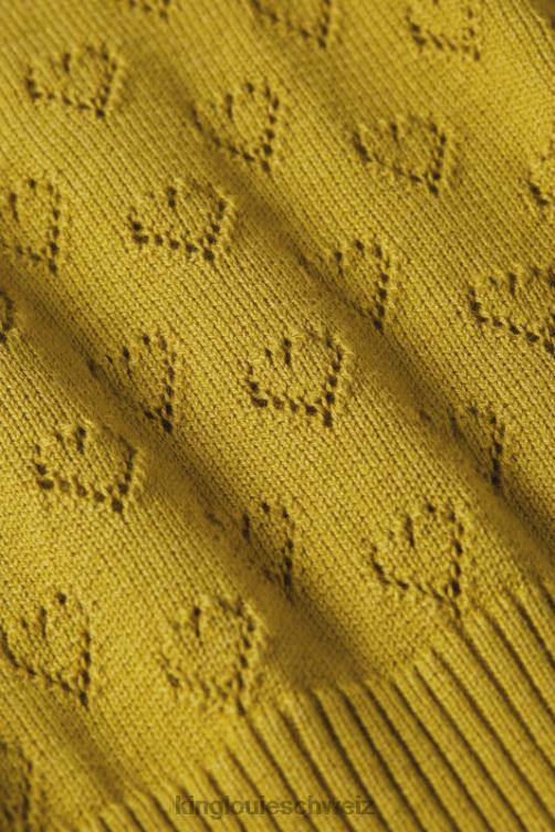 Frauen Audrey Trompetenärmel Herz ajour King Louie Currygelb Bekleidung LP84R81