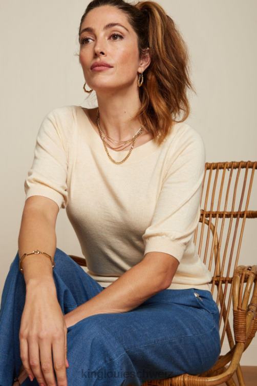 Frauen Efeu-Top-Kokon King Louie Creme Bekleidung LP84R93