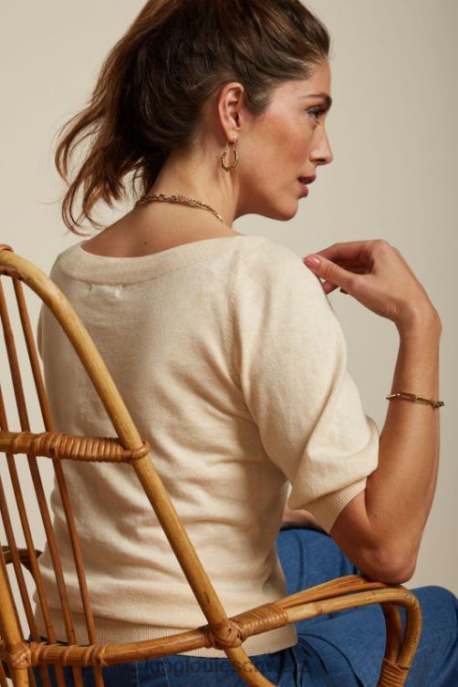 Frauen Efeu-Top-Kokon King Louie Creme Bekleidung LP84R93