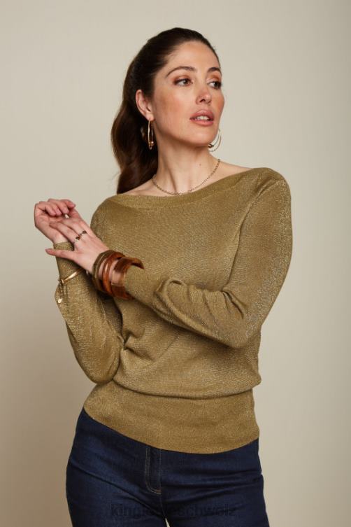 Frauen Efeuspitze Lapis King Louie goldbraun Bekleidung LP84R69