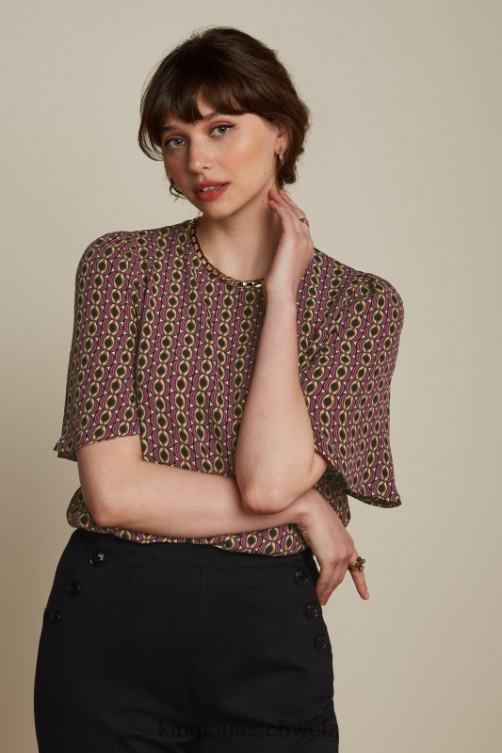 Frauen Lizzy Top Hoopah King Louie Mesa-Rosa Bekleidung LP84R41