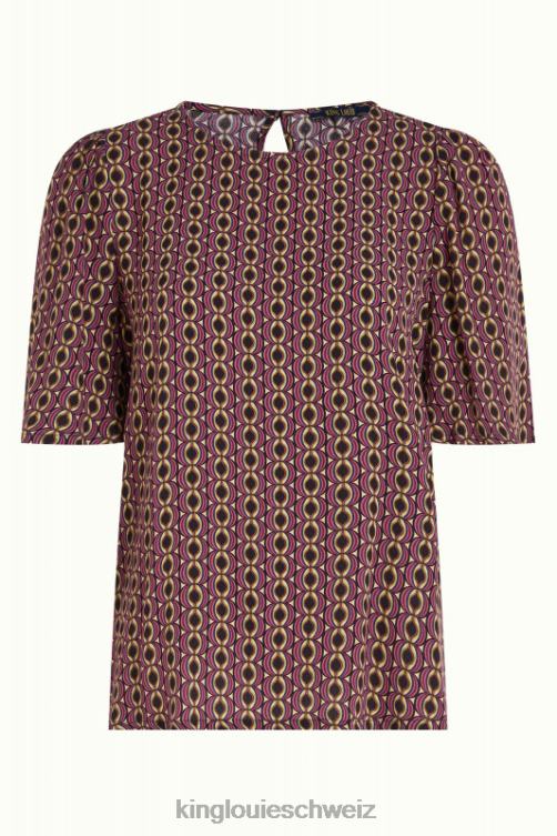 Frauen Lizzy Top Hoopah King Louie Mesa-Rosa Bekleidung LP84R41