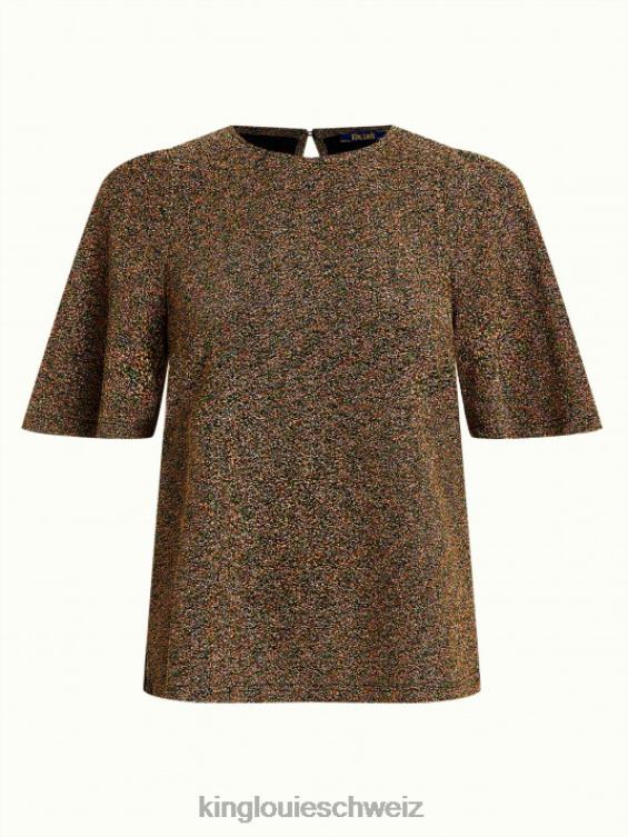 Frauen Lizzy Top Karussell Lurex King Louie Gold Bekleidung LP84R33