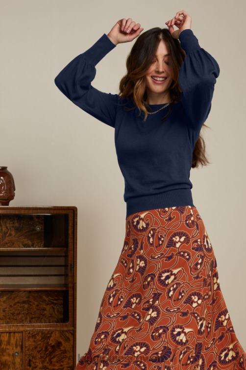 Frauen Maya-Top-Kokon King Louie Blau Bekleidung LP84R77