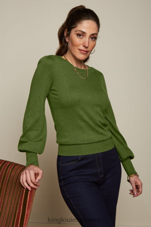 Frauen Maya-Top-Kokon King Louie posey grün Bekleidung LP84R75