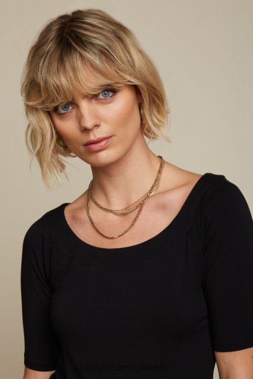 Frauen Sarah Top Ecovero Licht King Louie Schwarz Bekleidung LP84R105