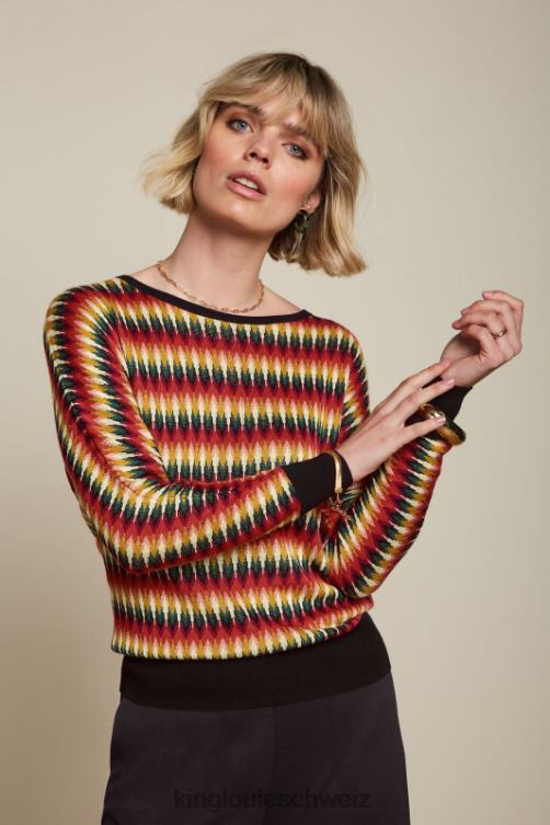 Frauen Valentina Top Celina King Louie Schwarz Bekleidung LP84R63